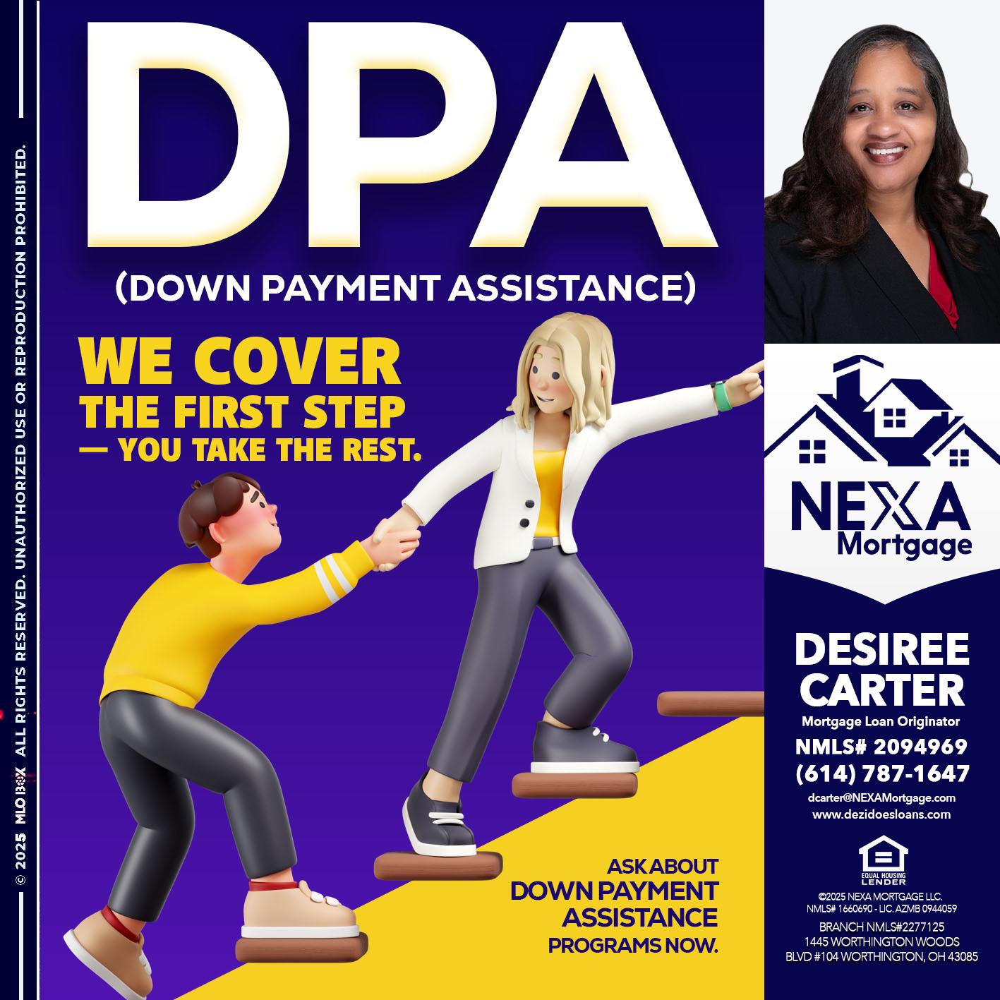 DPA LOANS - Desiree Carter -Mortgage Loan Originator