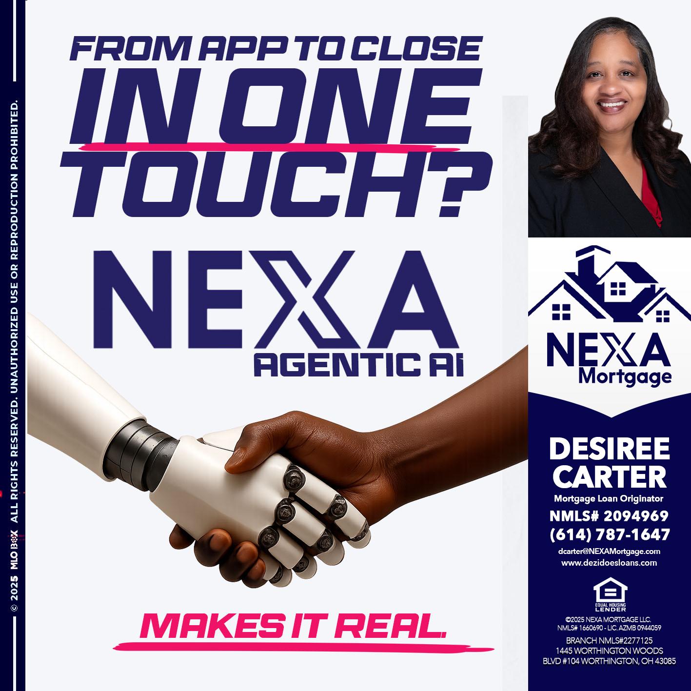 IN ONE TOUCH - Desiree Carter -Mortgage Loan Originator
