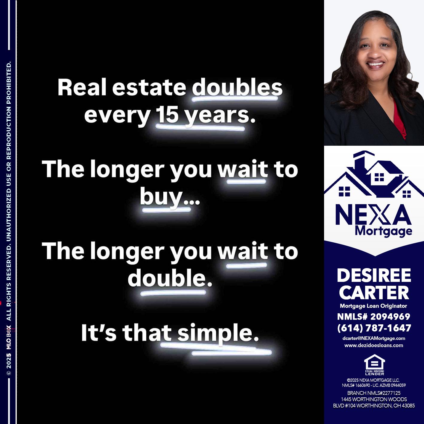 REAL ESTATE - Desiree Carter -Mortgage Loan Originator