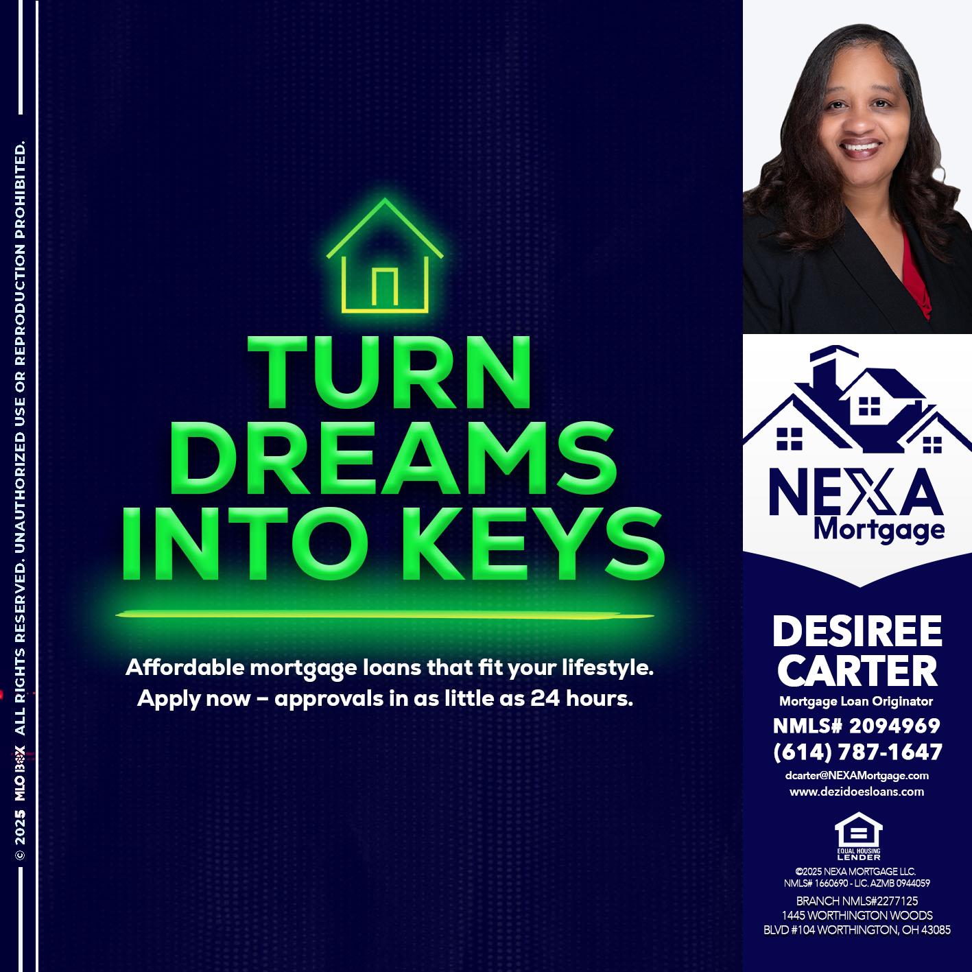 turn dreams - Desiree Carter -Mortgage Loan Originator