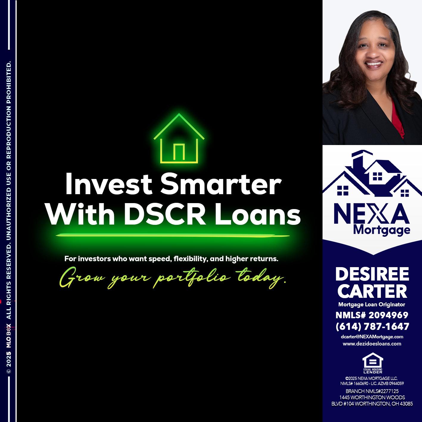 invest smarter - Desiree Carter -Mortgage Loan Originator