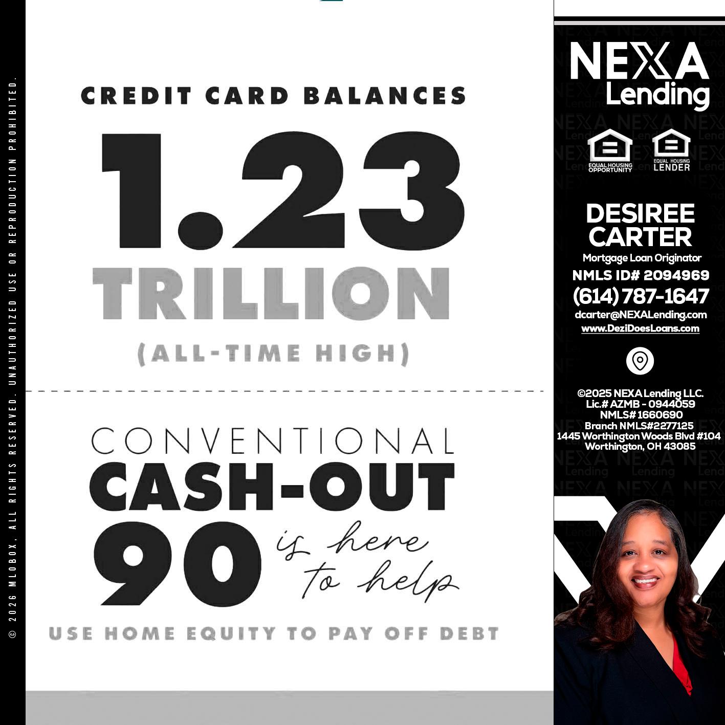 CREDIT CARD BALANCE - Desiree Carter -Mortgage Loan Originator
