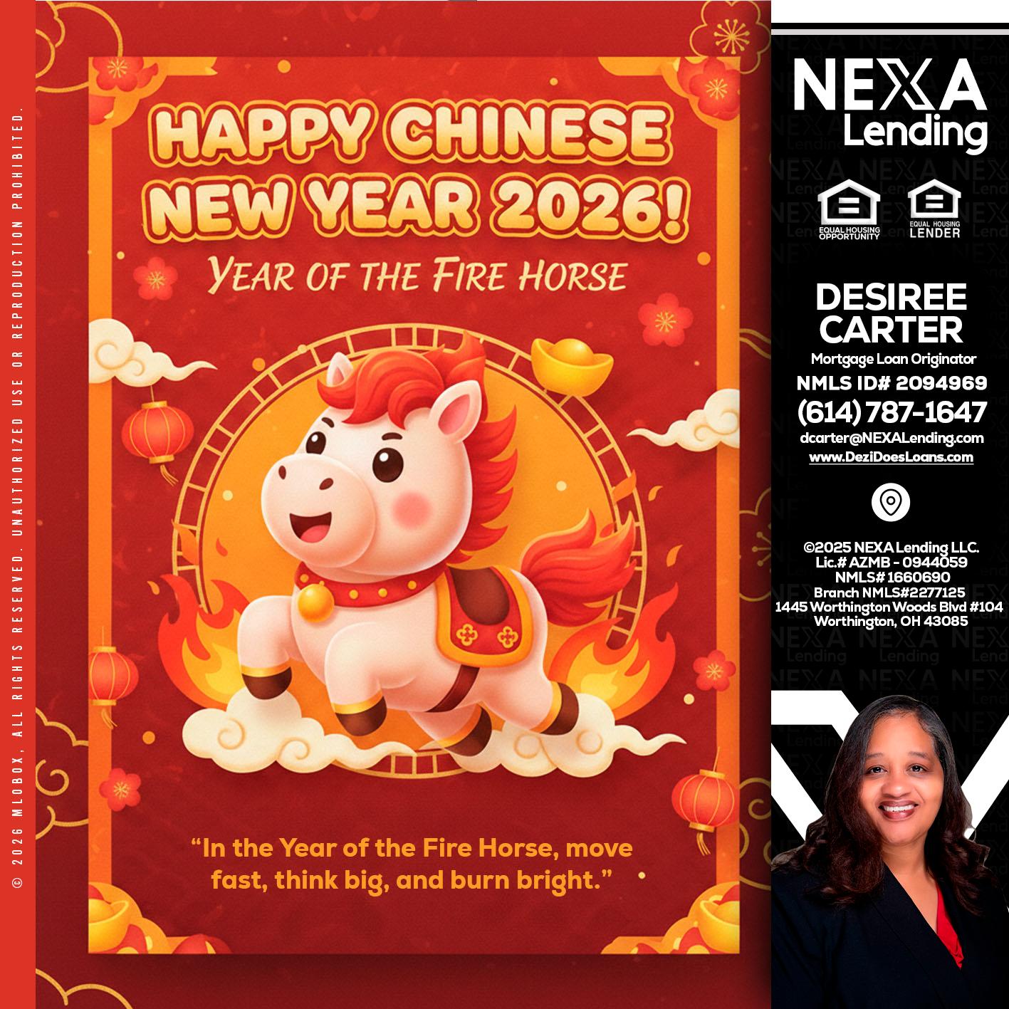 happy Chinese new year - Desiree Carter -Mortgage Loan Originator