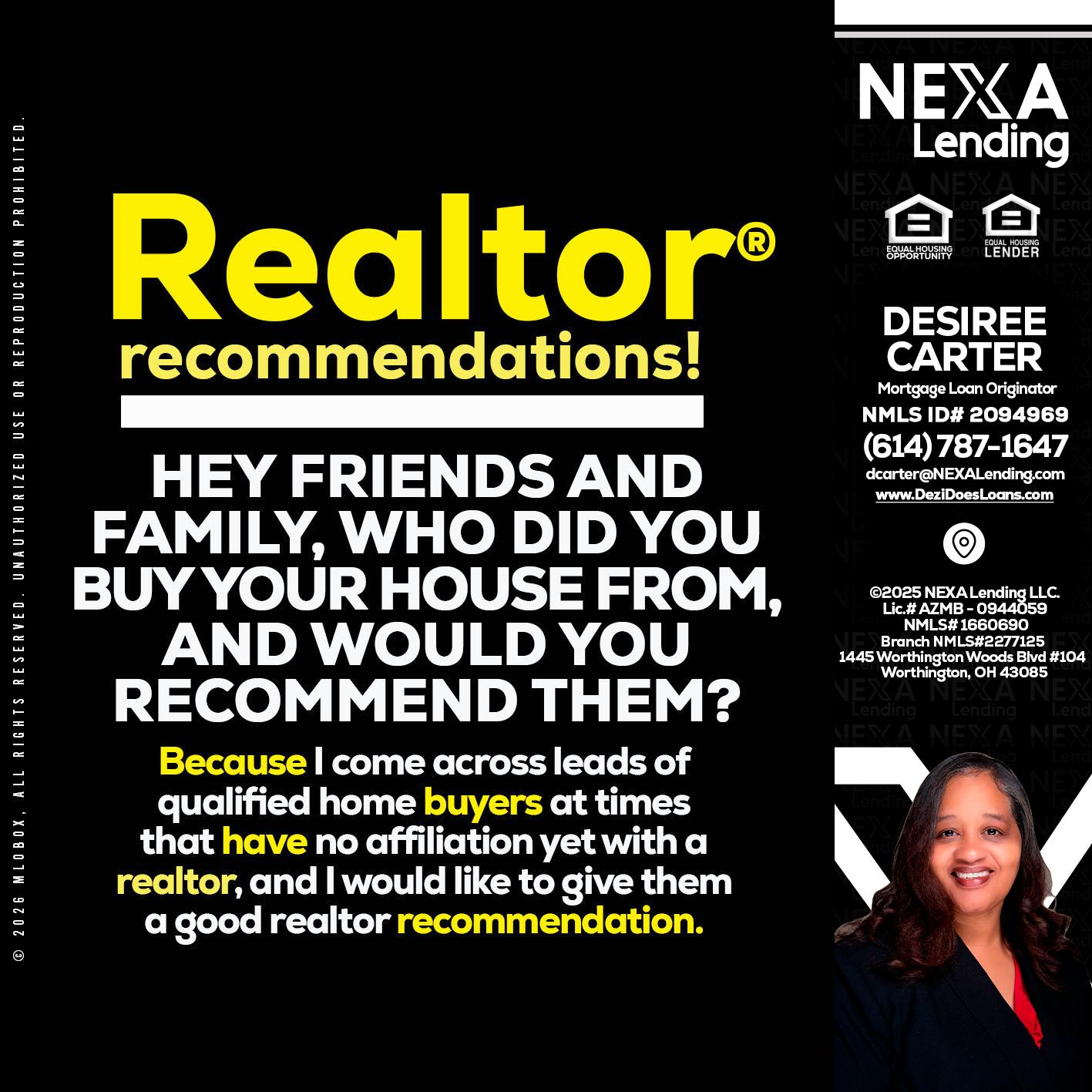 REALTOR - Desiree Carter -Mortgage Loan Originator