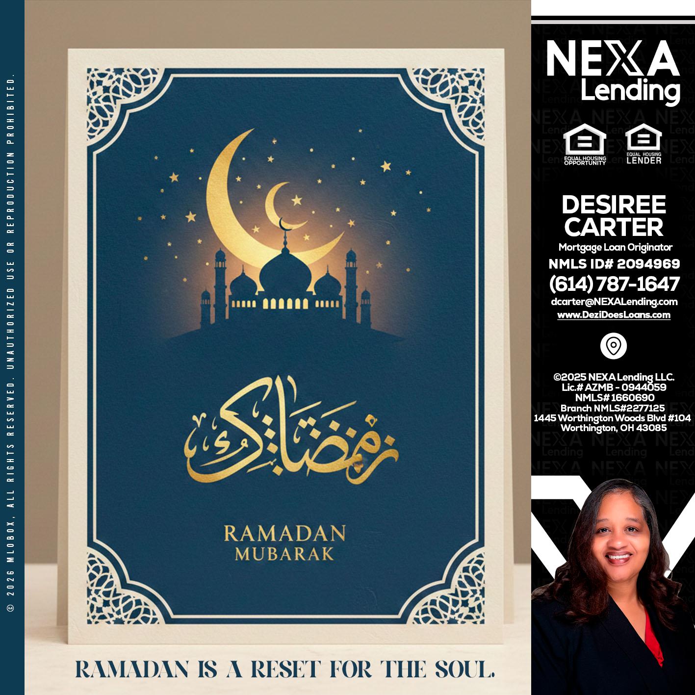 HAPPY RAMADAN - Desiree Carter -Mortgage Loan Originator