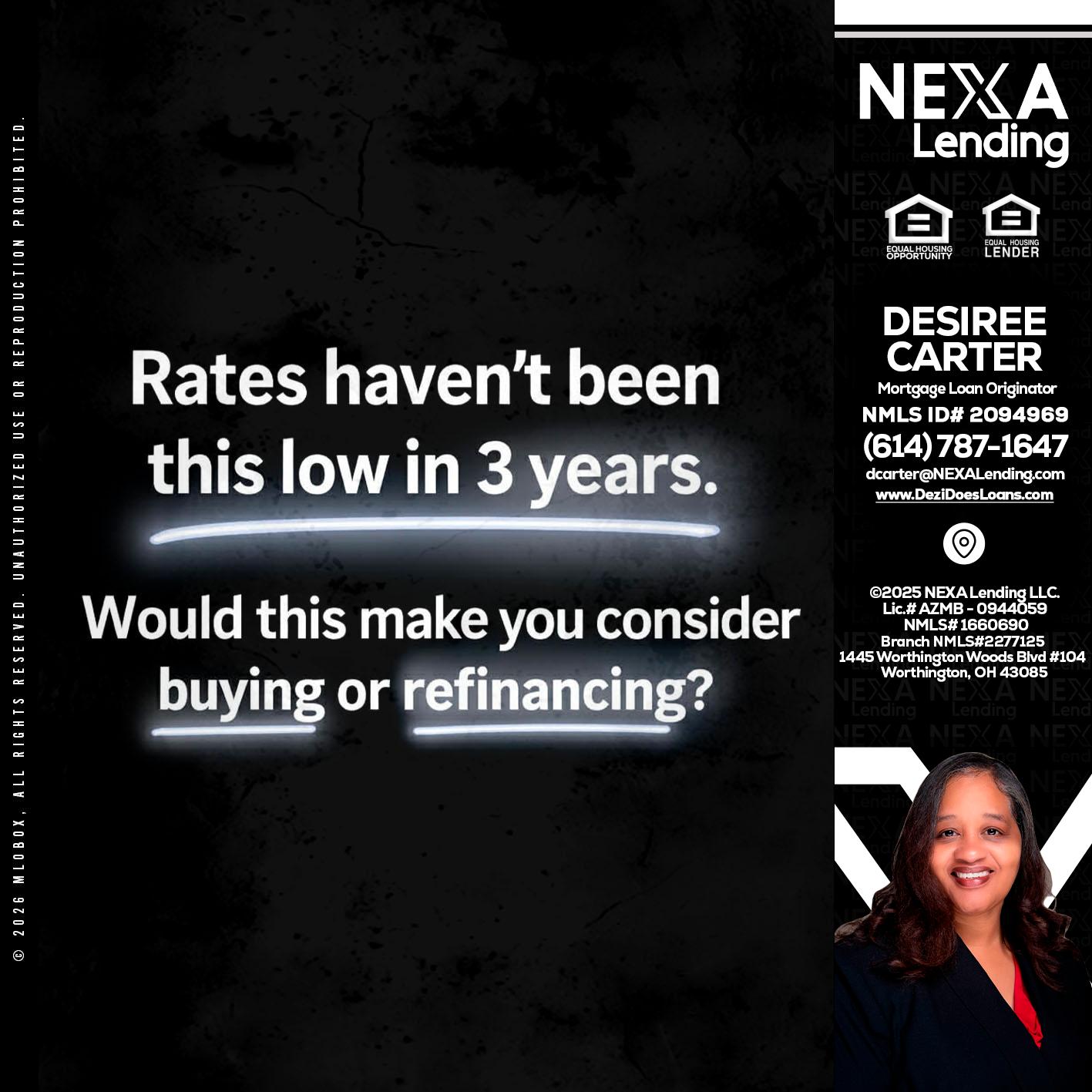 RATES HAVEN'T - Desiree Carter -Mortgage Loan Originator