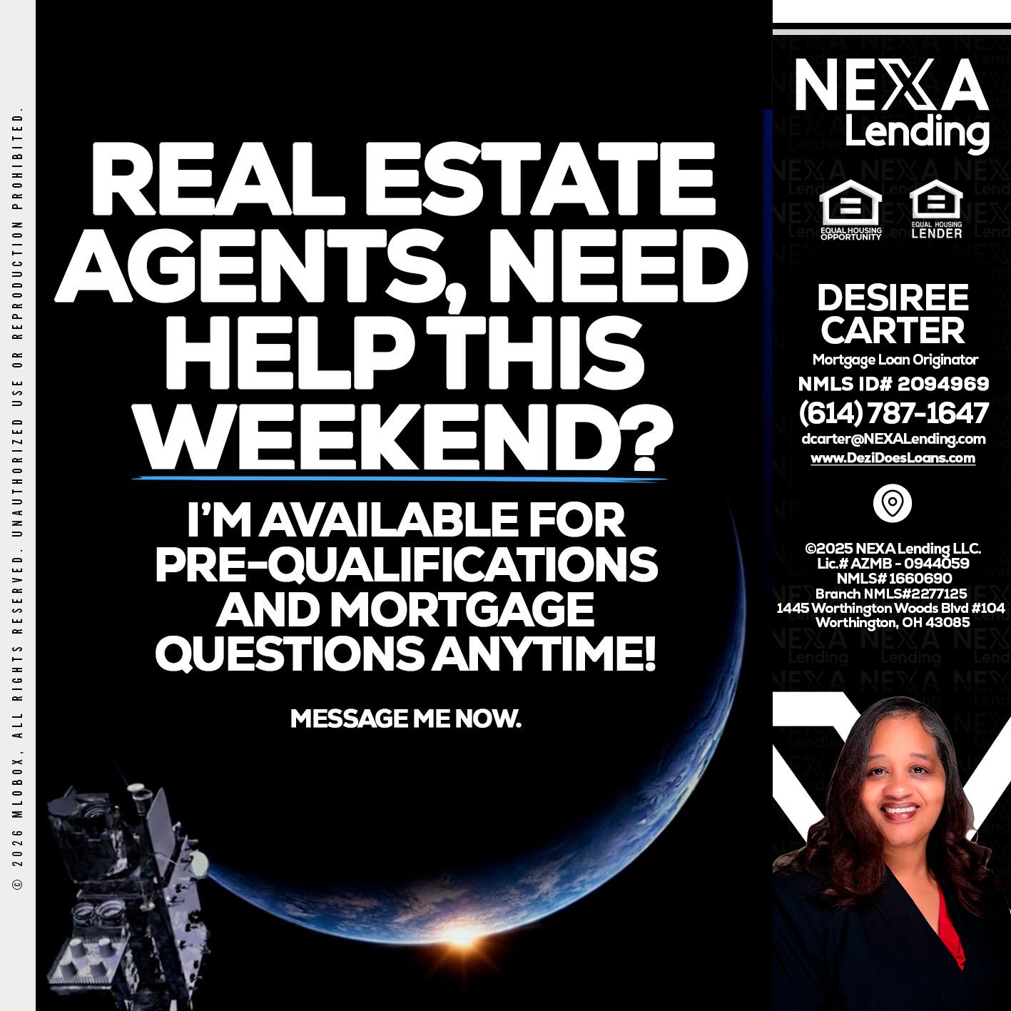 REAL ESTATE AGENTS - Desiree Carter -Mortgage Loan Originator