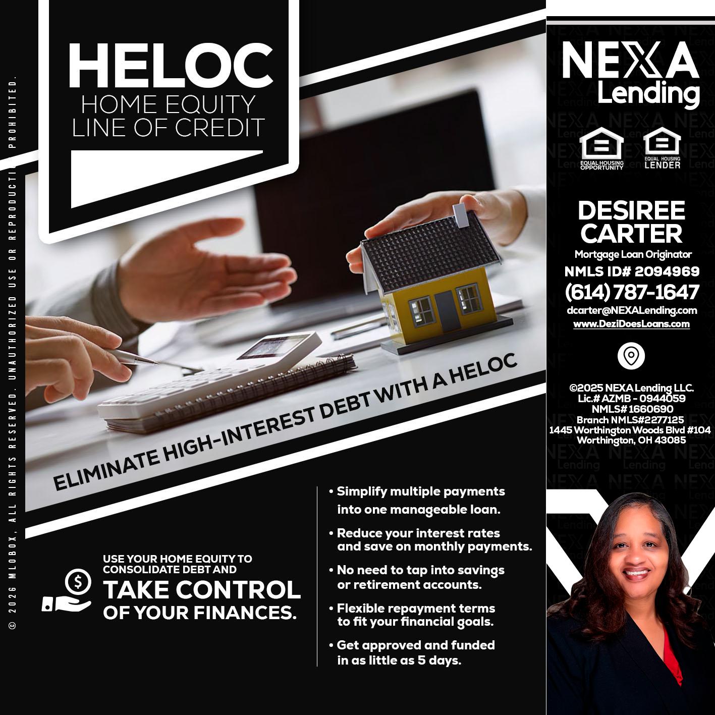 HELOC - Desiree Carter -Mortgage Loan Originator