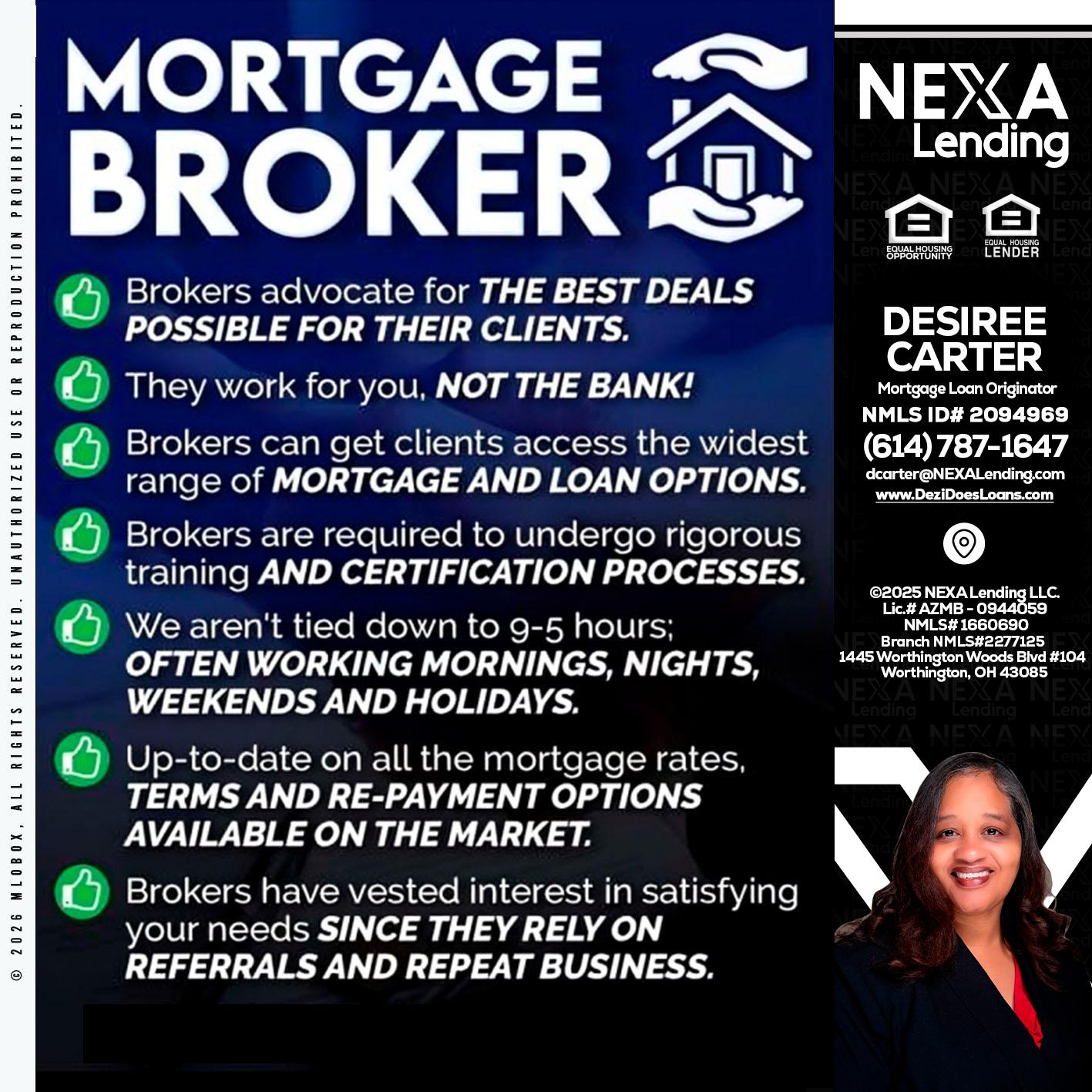 MORTGAGE BROKER - Desiree Carter -Mortgage Loan Originator