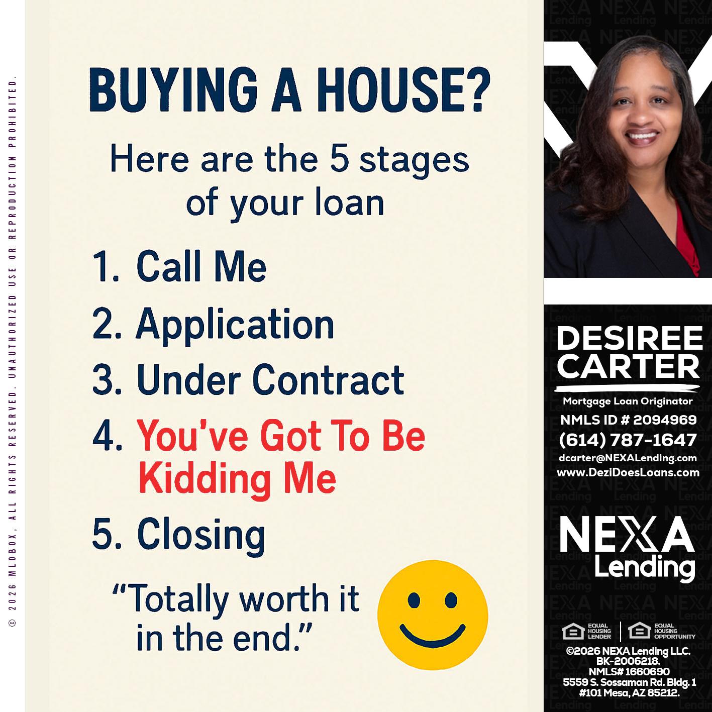 BUYING A HOUSE - Desiree Carter -Mortgage Loan Originator