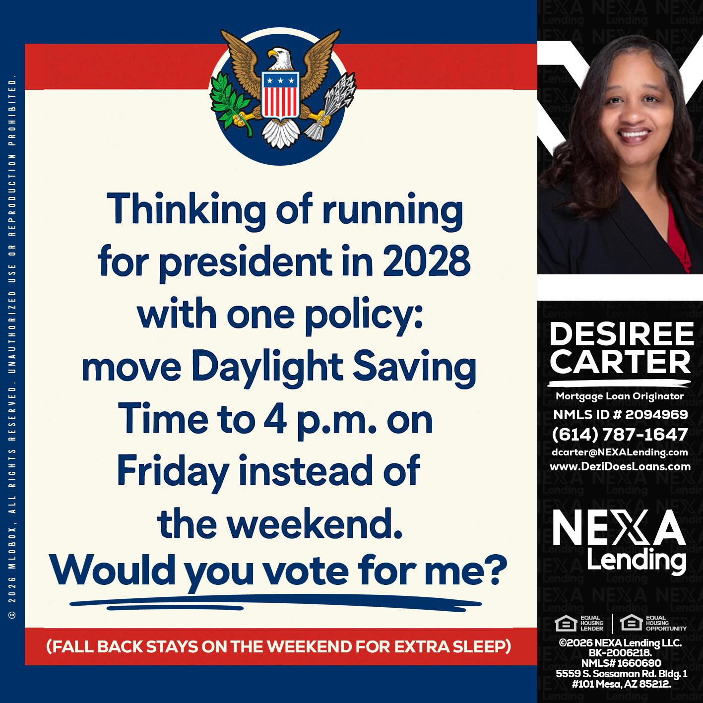 THINKING OF RUNING - Desiree Carter -Mortgage Loan Originator