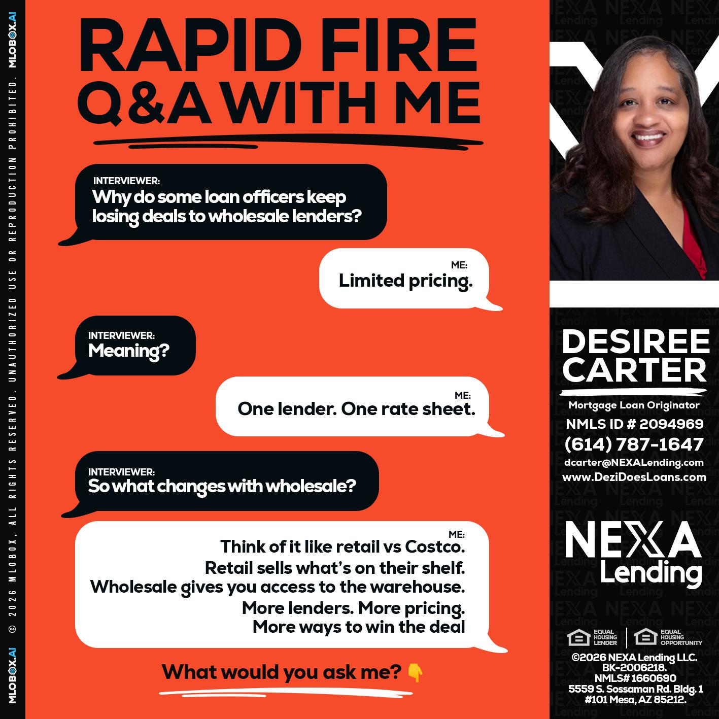 Q&A - Desiree Carter -Mortgage Loan Originator