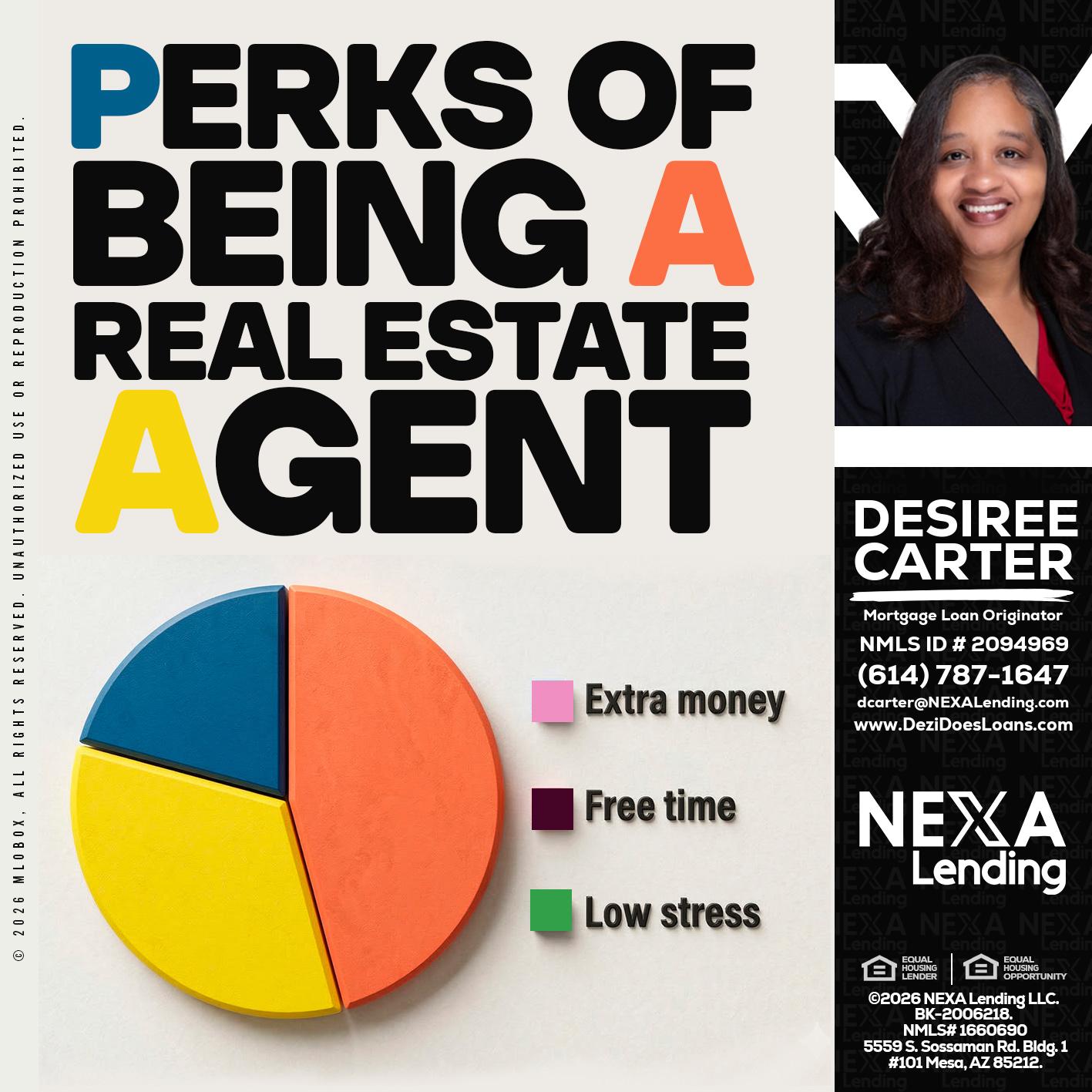PERKS OF BEING - Desiree Carter -Mortgage Loan Originator