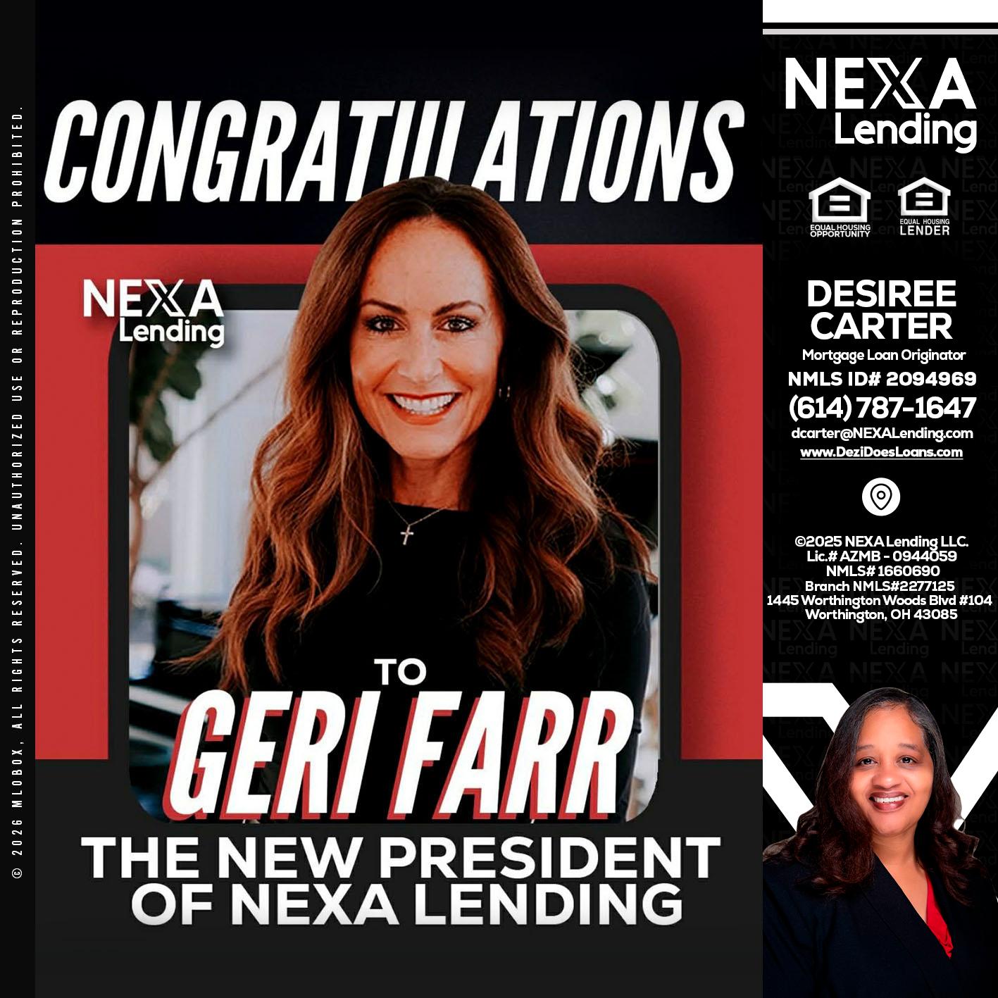 CONGRATULATIONS - Desiree Carter -Mortgage Loan Originator
