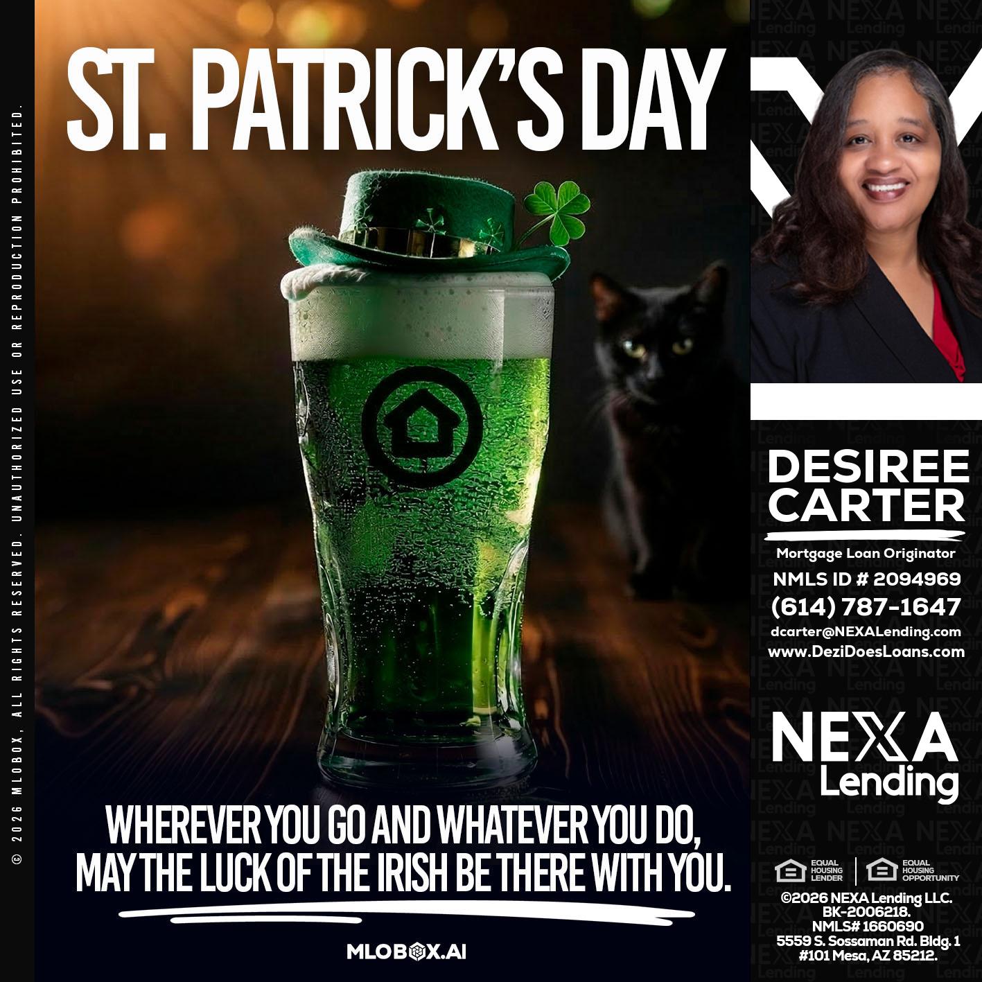 st. Patricks day - Desiree Carter -Mortgage Loan Originator