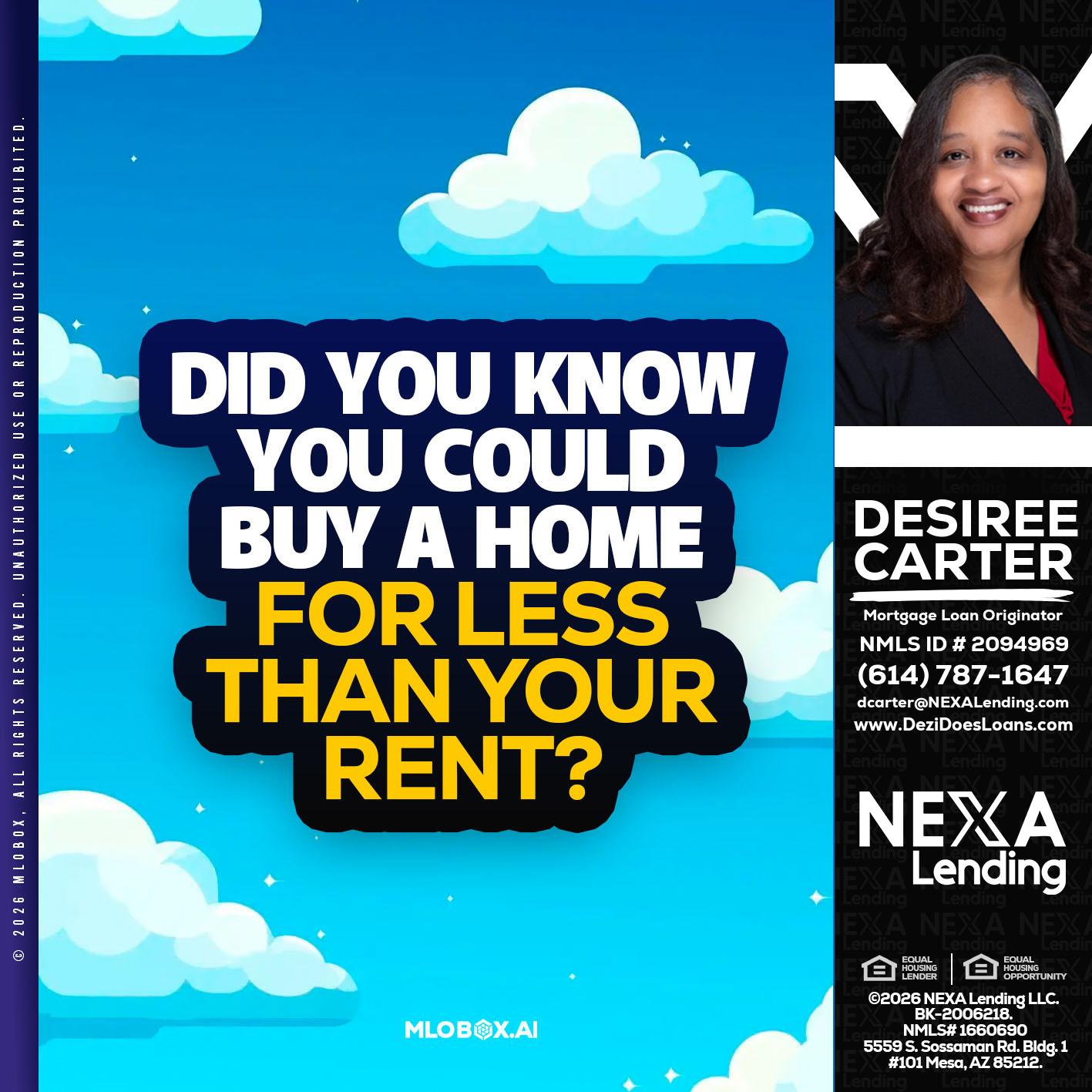 DID YOU KNOW - Desiree Carter -Mortgage Loan Originator