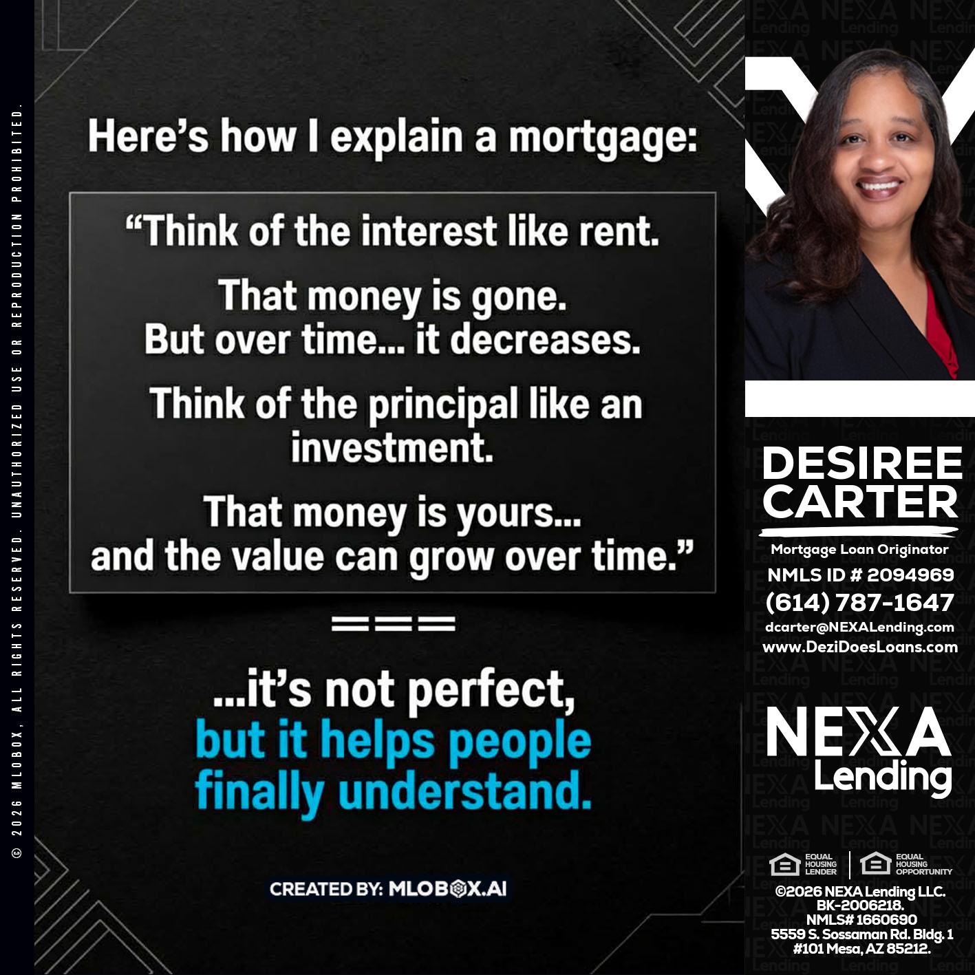HERES NOW - Desiree Carter -Mortgage Loan Originator