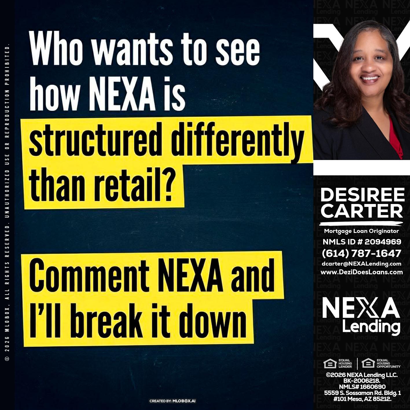 who want to see - Desiree Carter -Mortgage Loan Originator