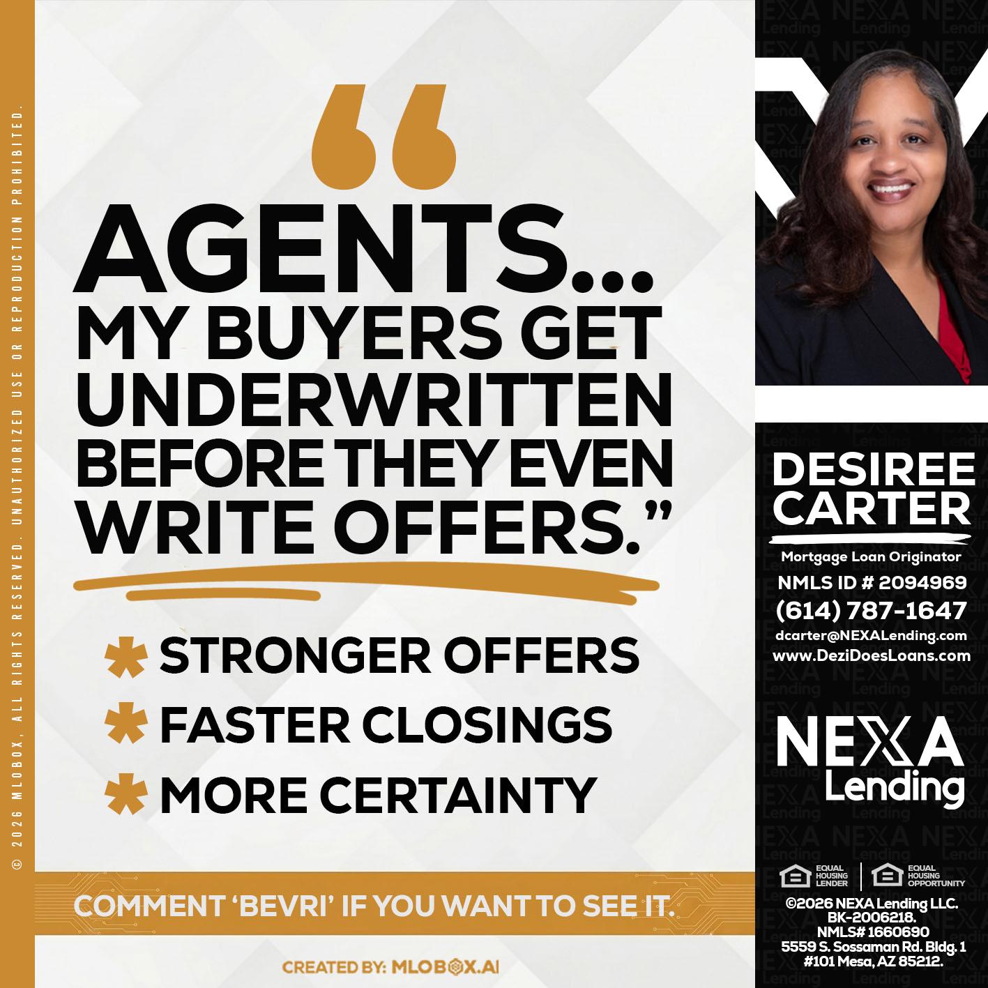 agents - Desiree Carter -Mortgage Loan Originator
