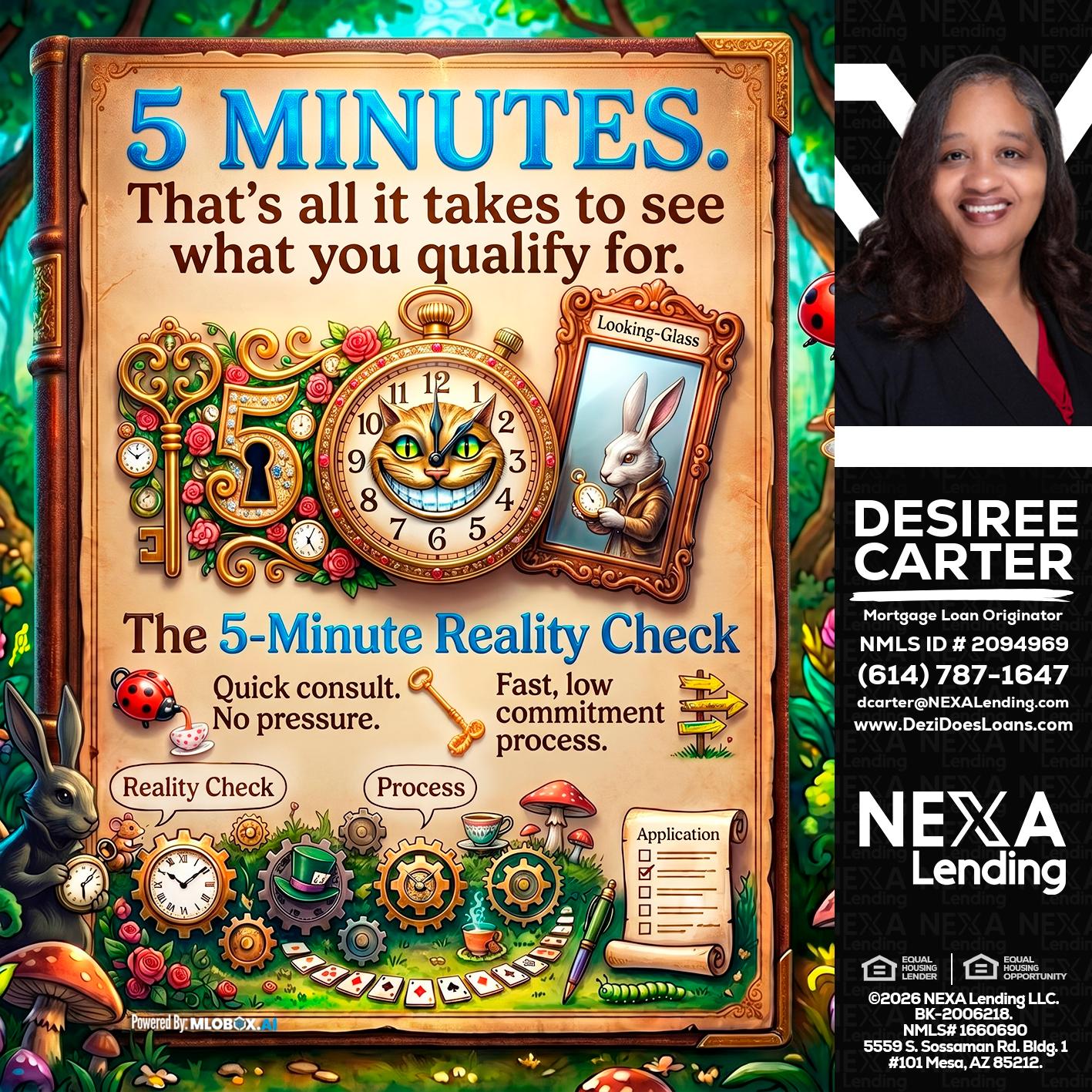 Reality Check! - Desiree Carter -Mortgage Loan Originator