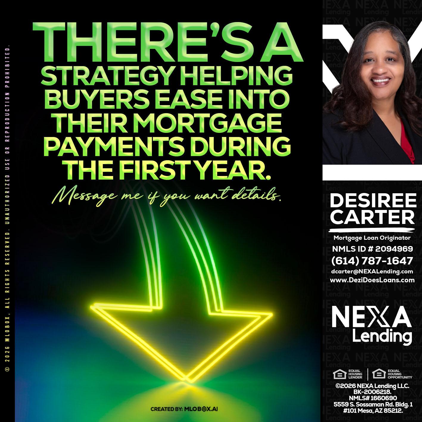 THERES A STATEGY - Desiree Carter -Mortgage Loan Originator