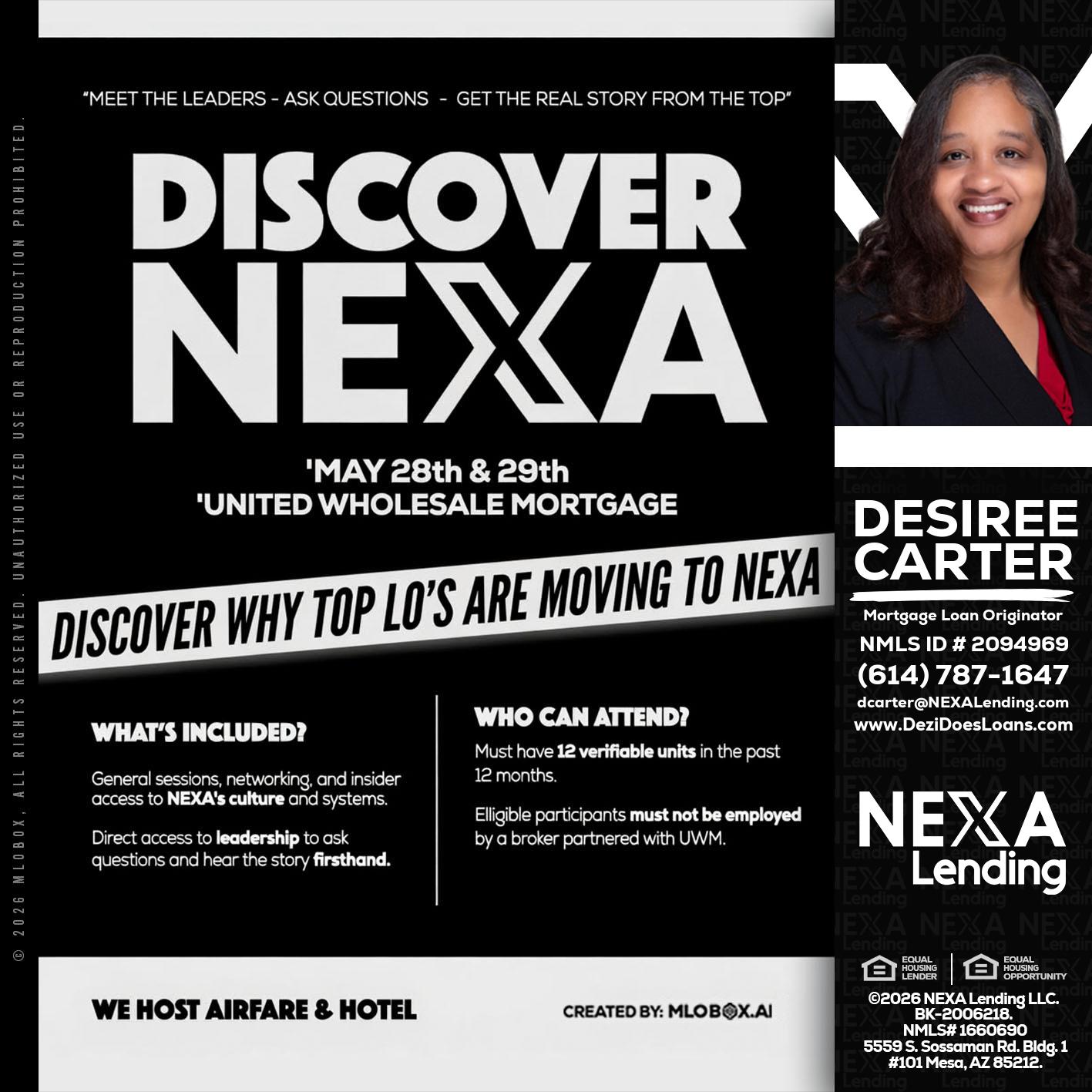 DISCOVER NEXA - Desiree Carter -Mortgage Loan Originator