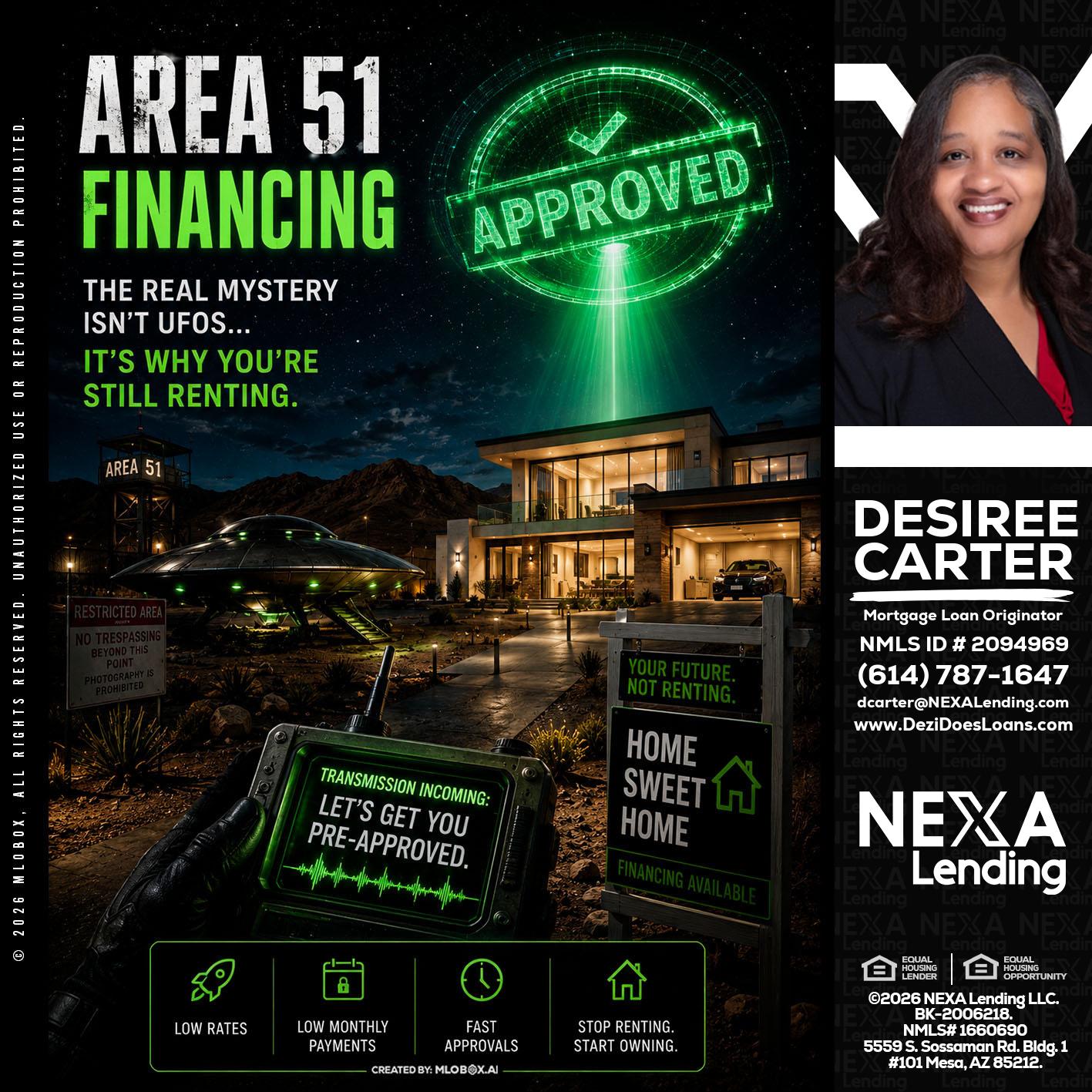 AREA 51 - Desiree Carter -Mortgage Loan Originator