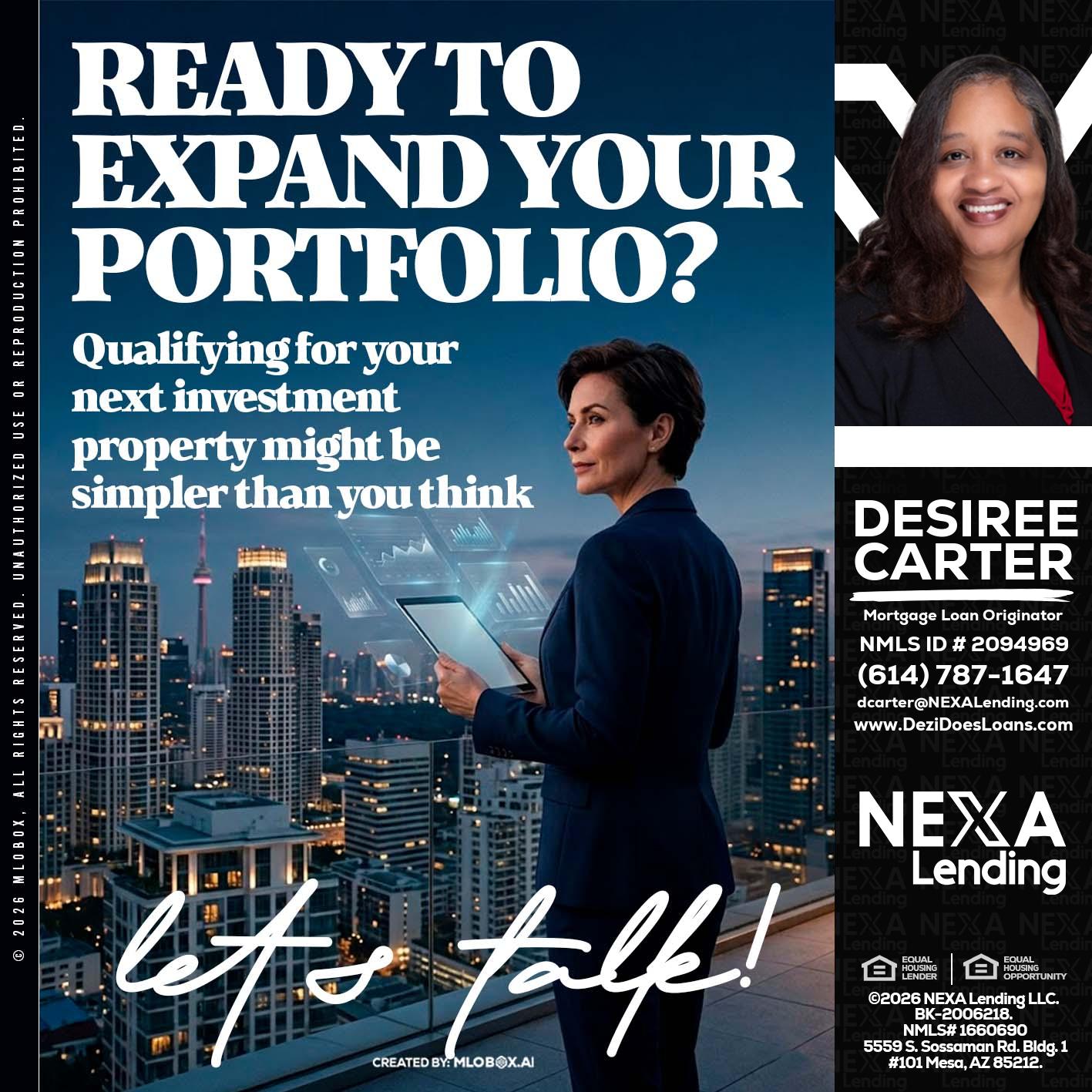 READY TO EXPAND - Desiree Carter -Mortgage Loan Originator