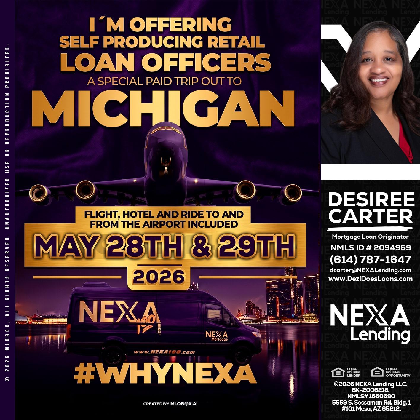 MICHIGAN - Desiree Carter -Mortgage Loan Originator