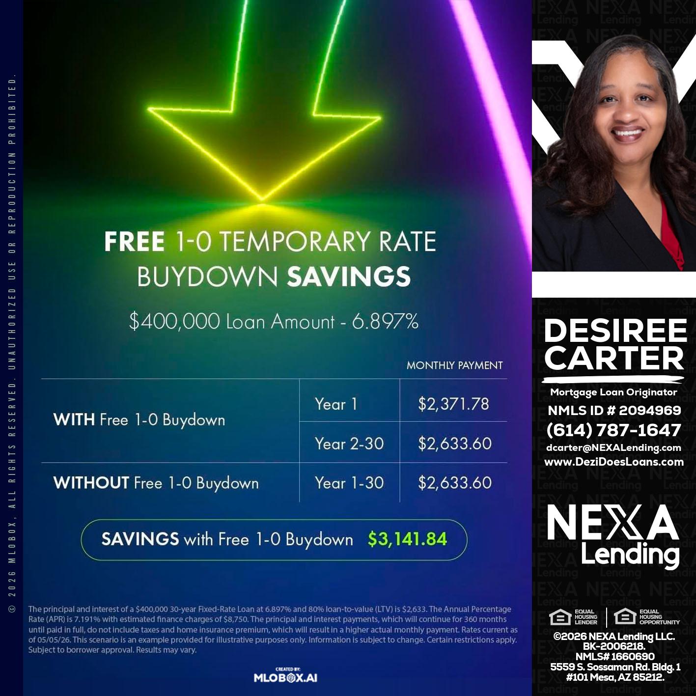 BUYDOWN - Desiree Carter -Mortgage Loan Originator