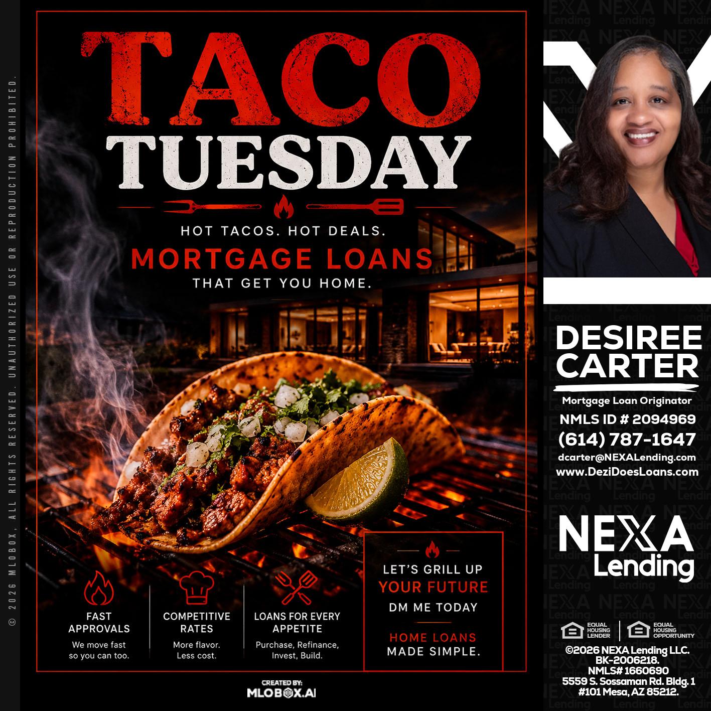 TACO TUESDAY - Desiree Carter -Mortgage Loan Originator