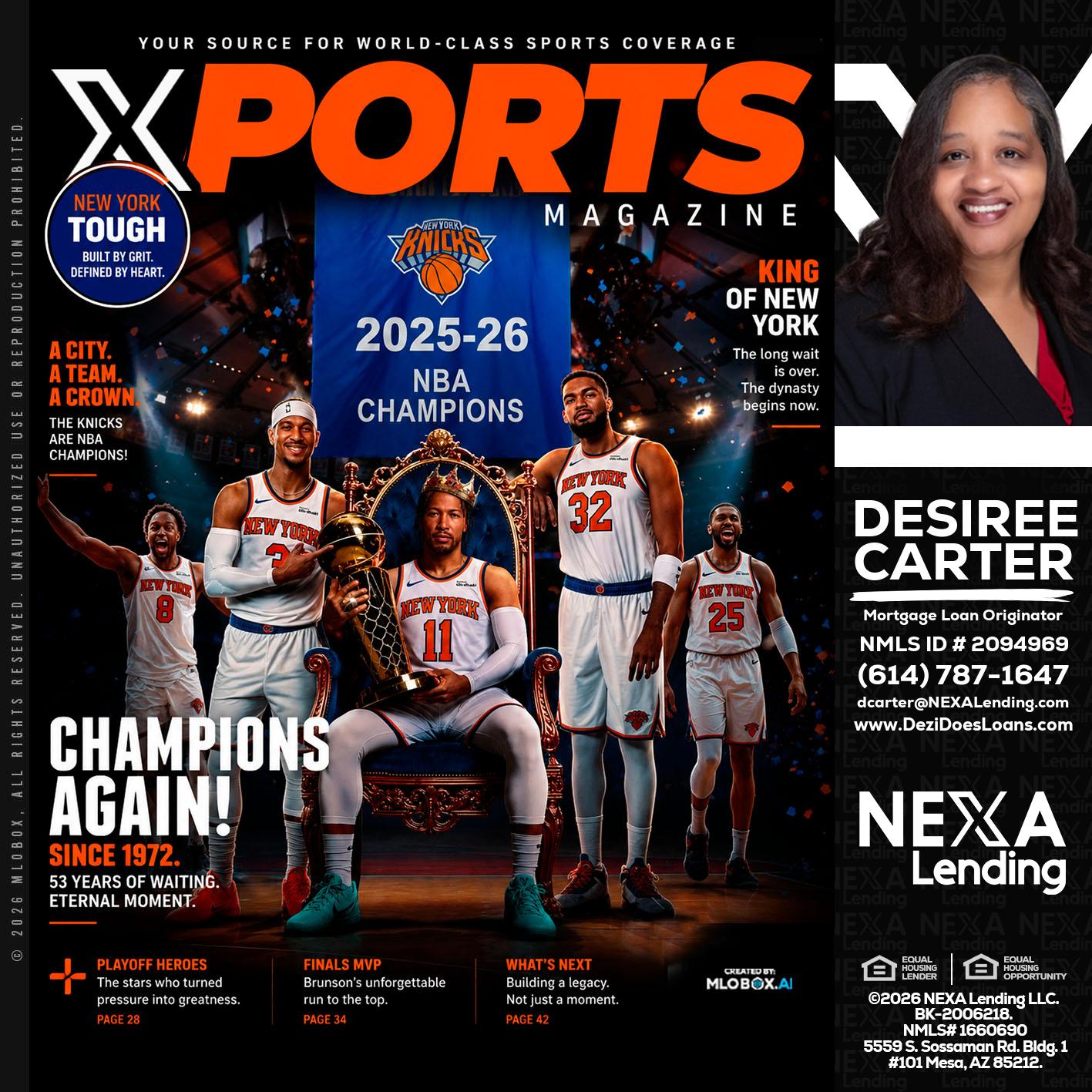 XPORTS MAGAZINE - Desiree Carter -Mortgage Loan Originator