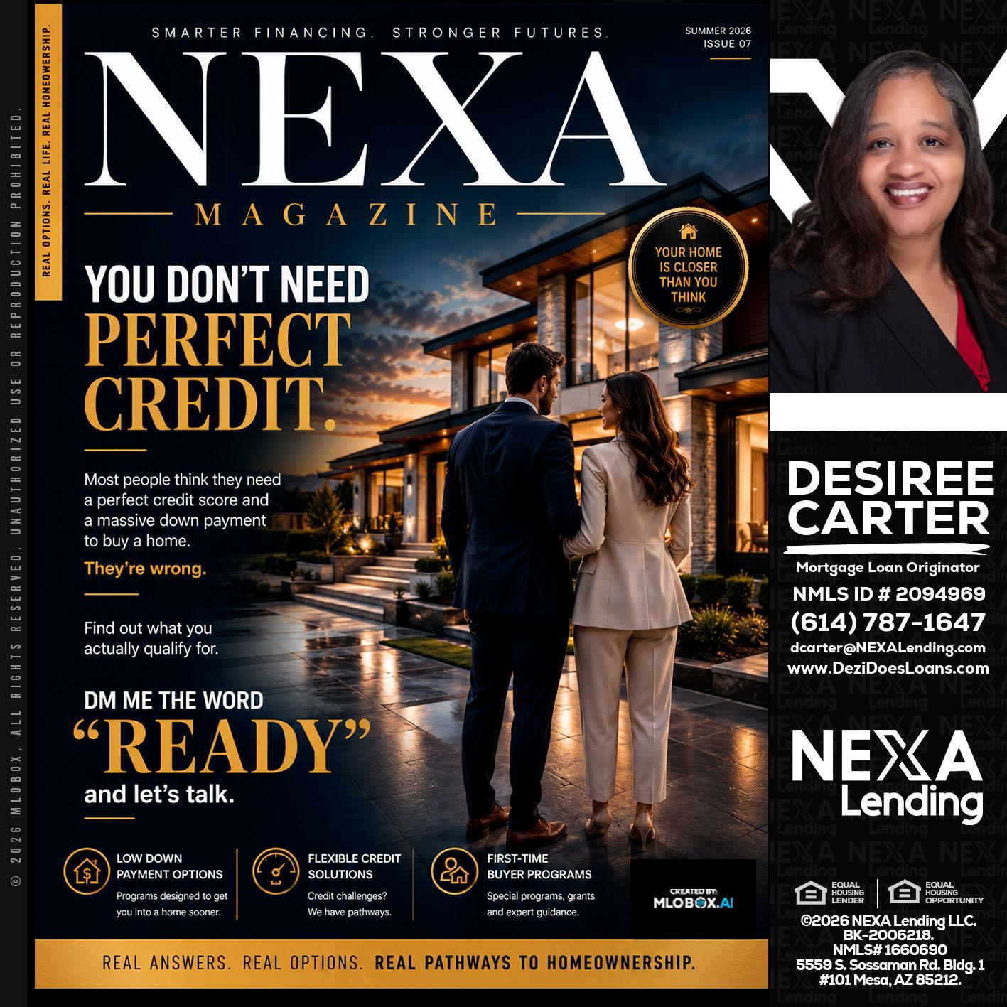 NEXA MAGAZINE - Desiree Carter -Mortgage Loan Originator