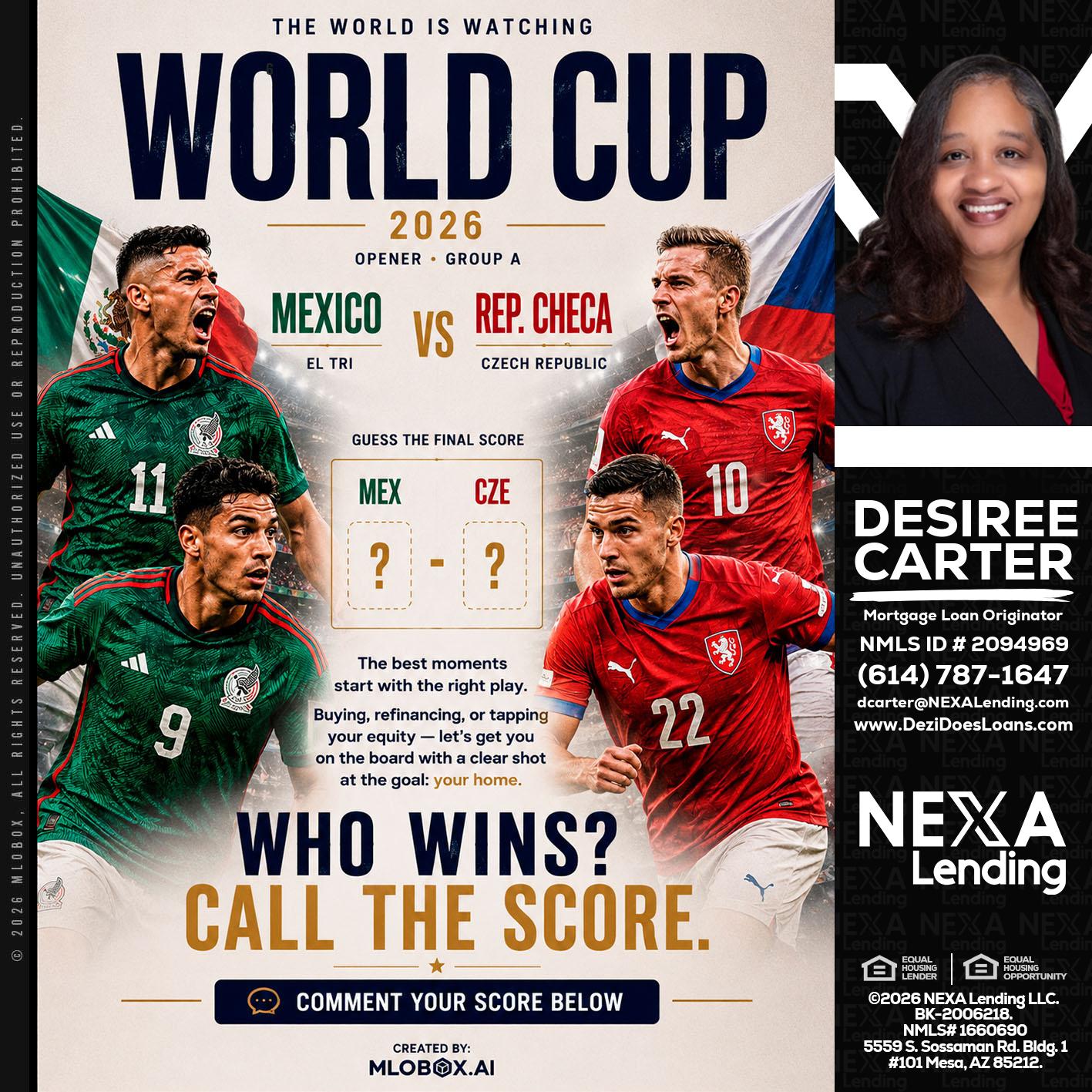WORLD CUP 2026 - Desiree Carter -Mortgage Loan Originator