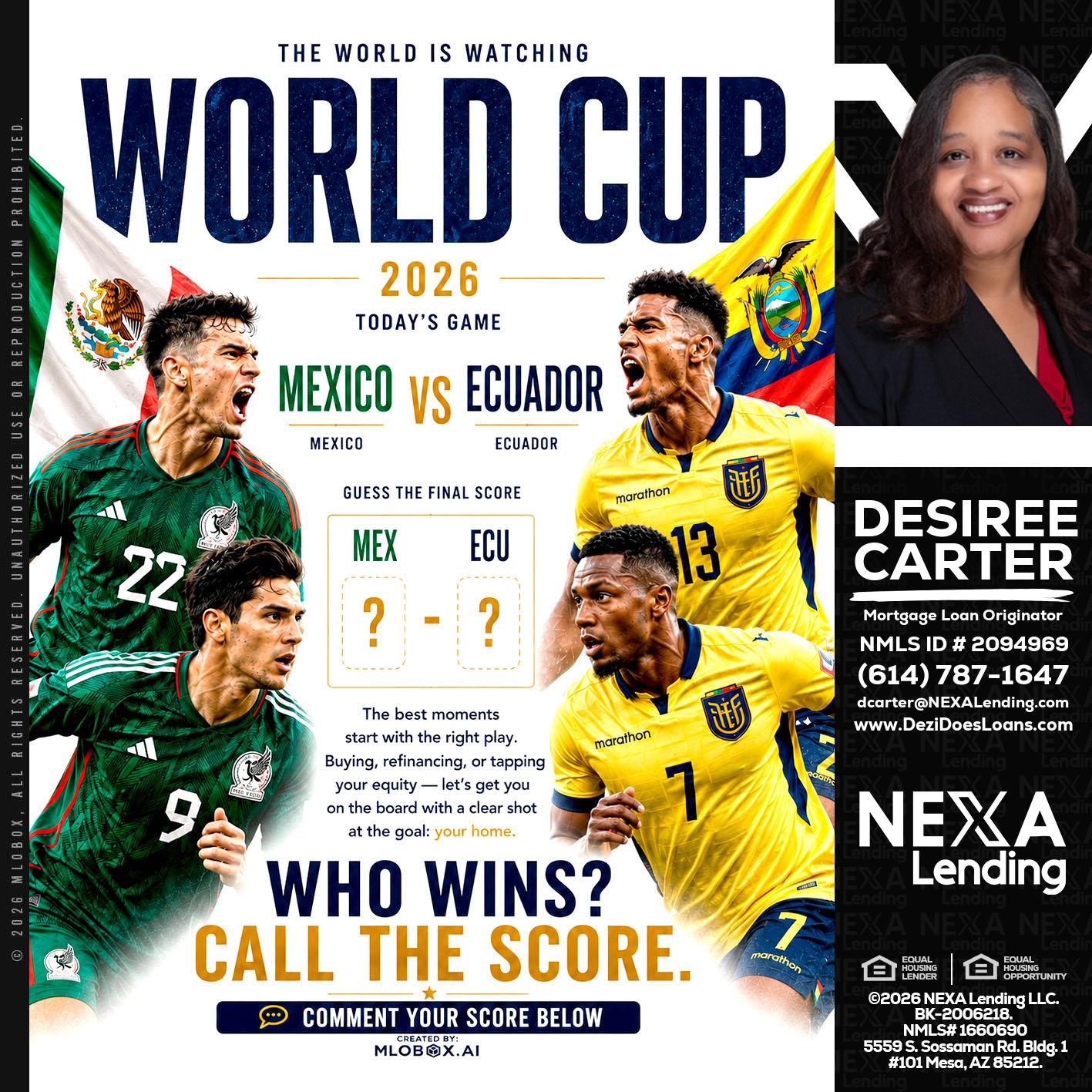 WORLD CUP 2026 - Desiree Carter -Mortgage Loan Originator