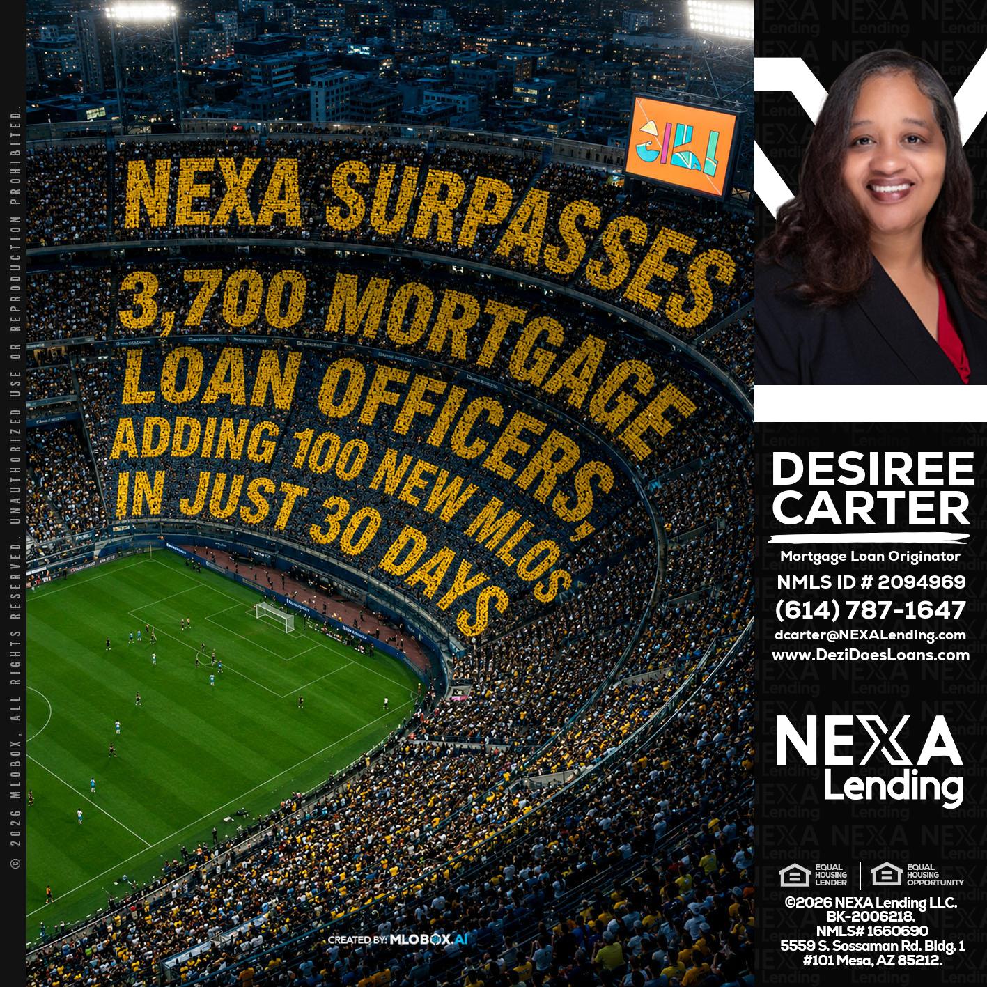 NEXA SURPASSES - Desiree Carter -Mortgage Loan Originator
