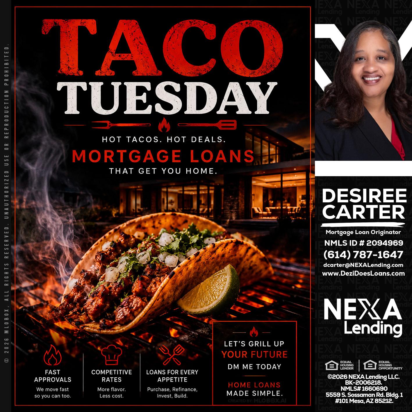 TACO TUESDAY - Desiree Carter -Mortgage Loan Originator