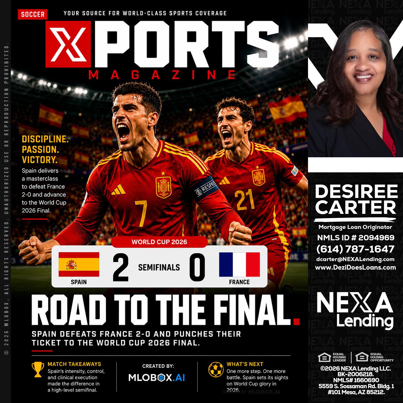 XPORTS WORLD CUP 2026 - Desiree Carter -Mortgage Loan Originator