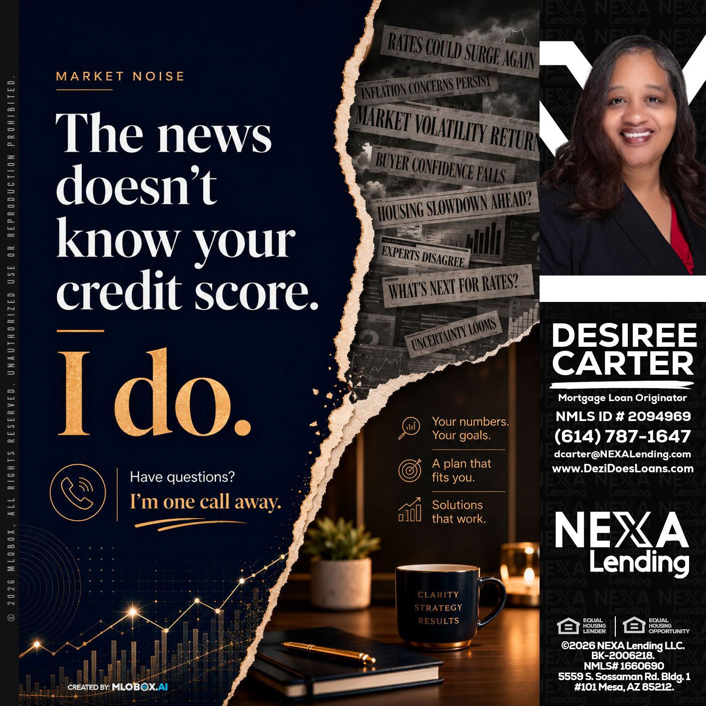 MARKET NOISE - Desiree Carter -Mortgage Loan Originator