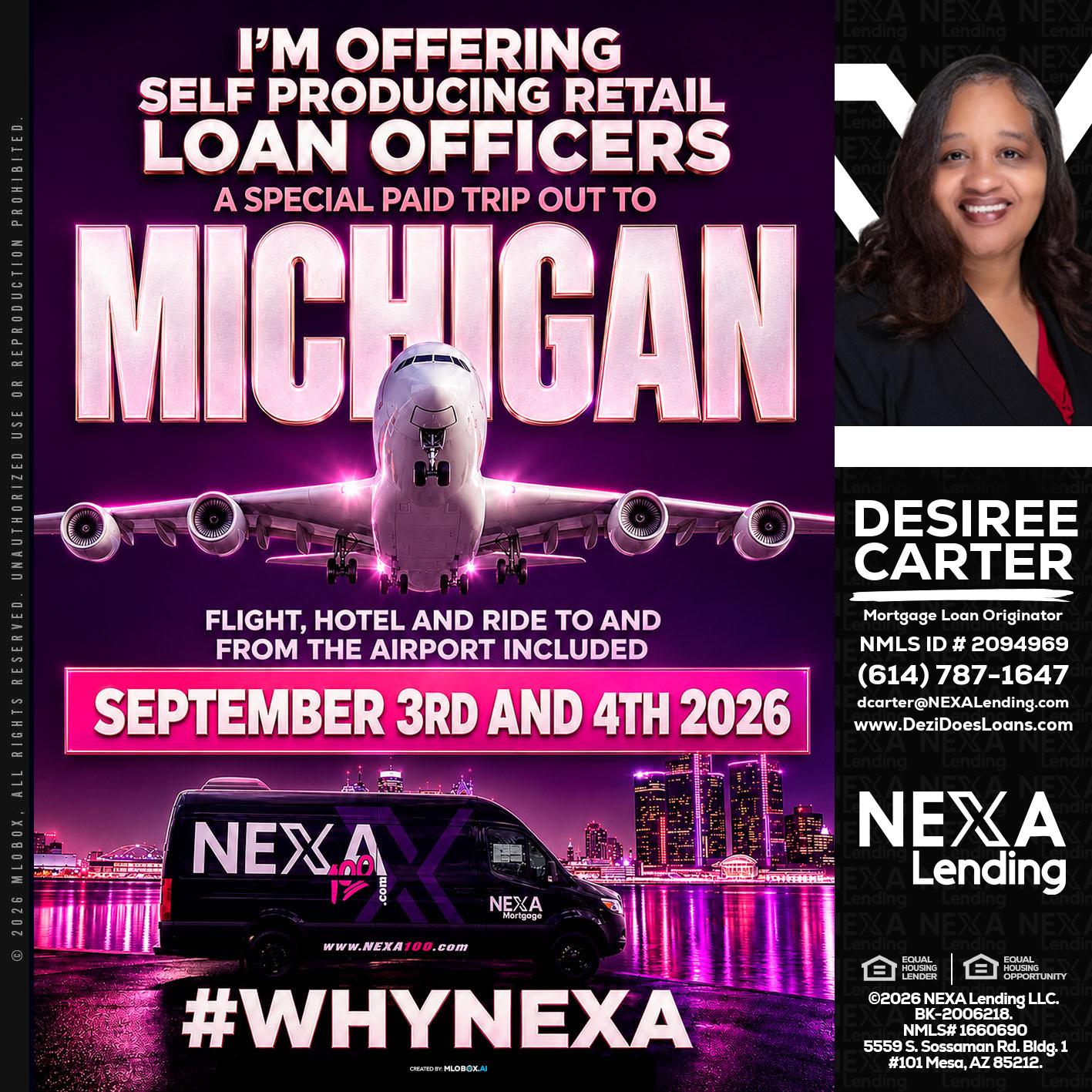 MICHIGAN TRIP - Desiree Carter -Mortgage Loan Originator