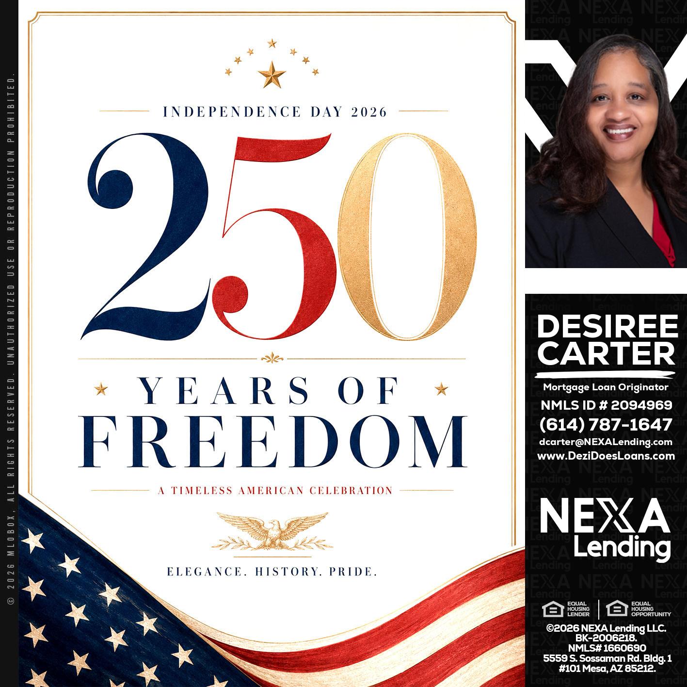 250 YEARS - Desiree Carter -Mortgage Loan Originator